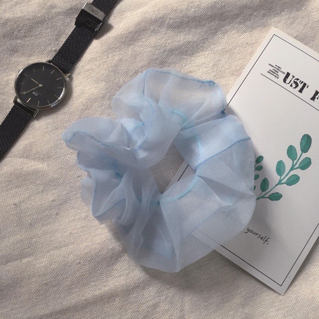 Scrunchies voan sắc màu siêu xinh - Cột tóc vải kiêm vòng tay hottrend - Sỉ lẻ Scrunchies giá cực rẻ