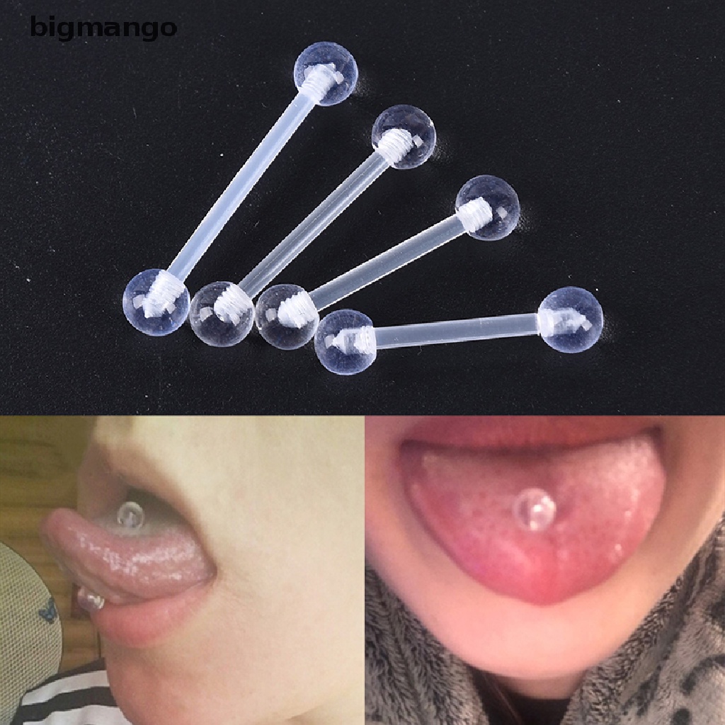 10 Khuyên lưỡi bằng nhựa acrylic mềm trong suốt cá tính sành điệu