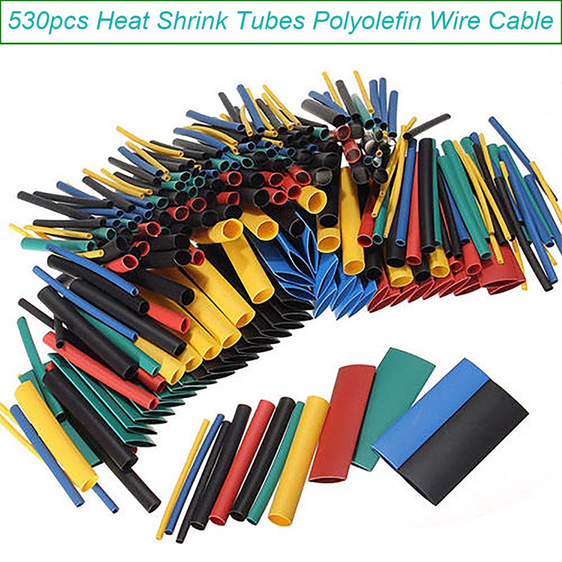 530 cái Ống co nhiệt cách nhiệt Ống co ngót Các loại ống dây điện Polyolefin Bộ ống tay áo | BigBuy360 - bigbuy360.vn