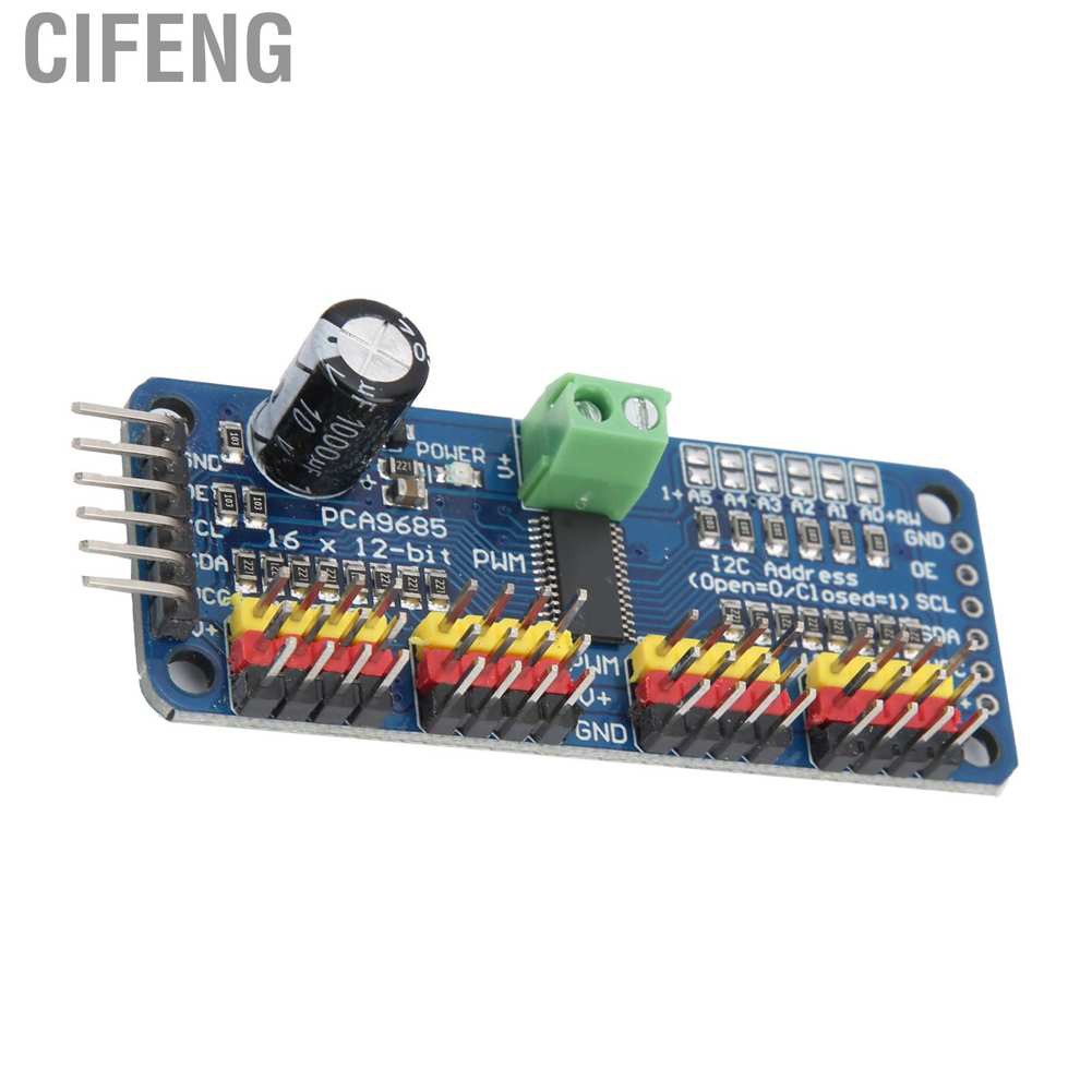 Cifeng PWM Servo Driver 16‑Channel Motor Drive Board Module IIC Interface PCA9685 for Robot