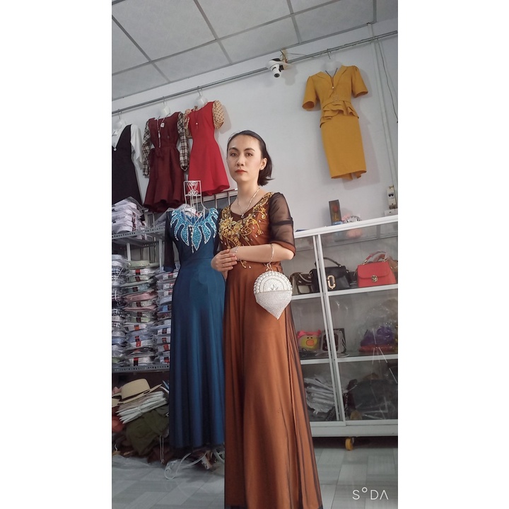 ĐẦM SUÔNG dưới 55kg KIỀU ĐẦM DỰ TIỆC 350K TRUNG NIÊN, VÁY ĐẦM TUỔI TRUNG NIÊN  FORM ĐẸP