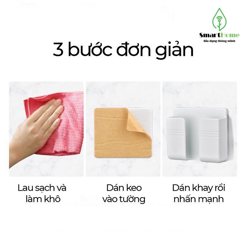 Kệ Dán Tường Để Điều Khiển Tivi, Điều Hòa - Giá Đỡ Điện Thoại, Taky Home Với Miếng Dán 3M Chắc Chắn, Tiện Dụng 4.8