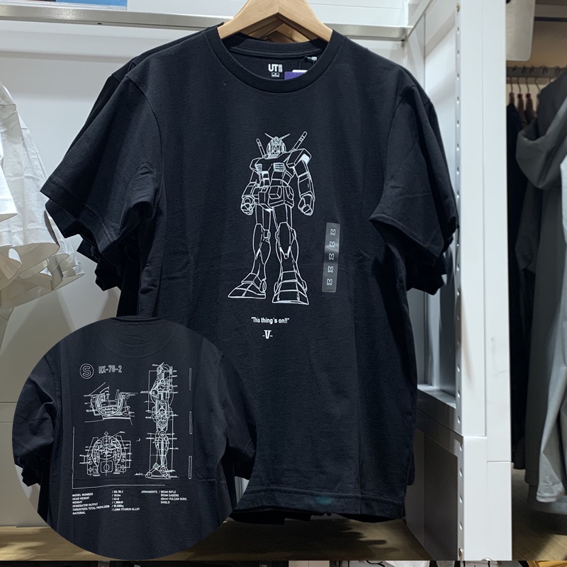Áo Thun Ngắn Tay In Hình Uniqlo UT Gundam Joint Cá Tính Cho Nam Nữ447507