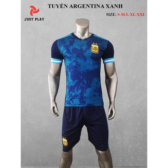 Quần áo bóng đá, đồ đá banh Đội Tuyển ARGENTINA sân khách mới nhất Vải thun lạnh cao cấp  ྇
