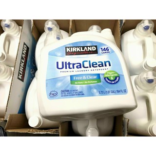 Nước Giặt Kirkland Ultra Clean Free and Clear màu trắng 5.73 lít