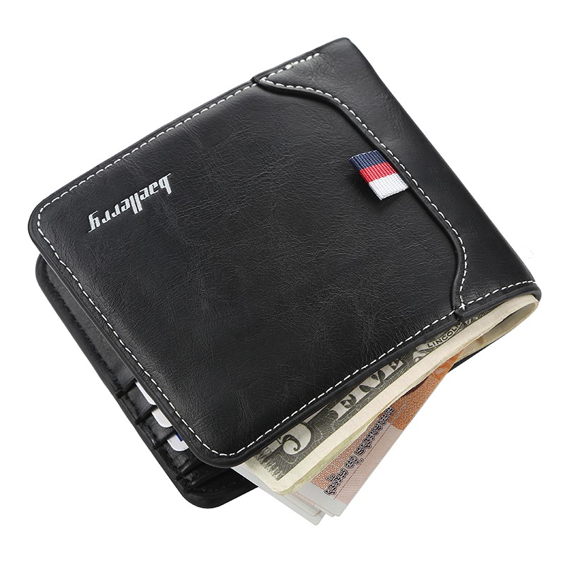 Baellerry D1308 Fashion Short Men Wallet Credit Card Holder Stylish Business Leather Clutch Coins Purse