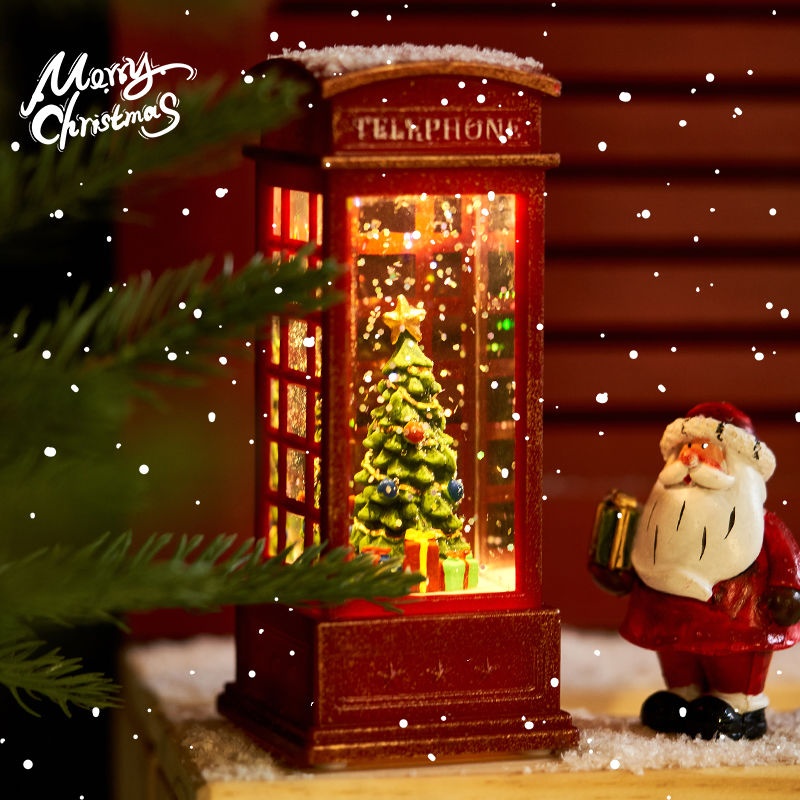 ∋●۩Món quà giáng sinh bông tuyết quả cầu pha lê hộp âm nhạc cho bé gái đèn ngủ hộp quà sinh nhật cho bé gái hộp âm nhạc