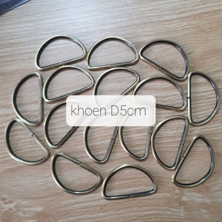 Set 5 bộ /10c Khoen chữ D loại tốt size từ 2cm đến 5cm
