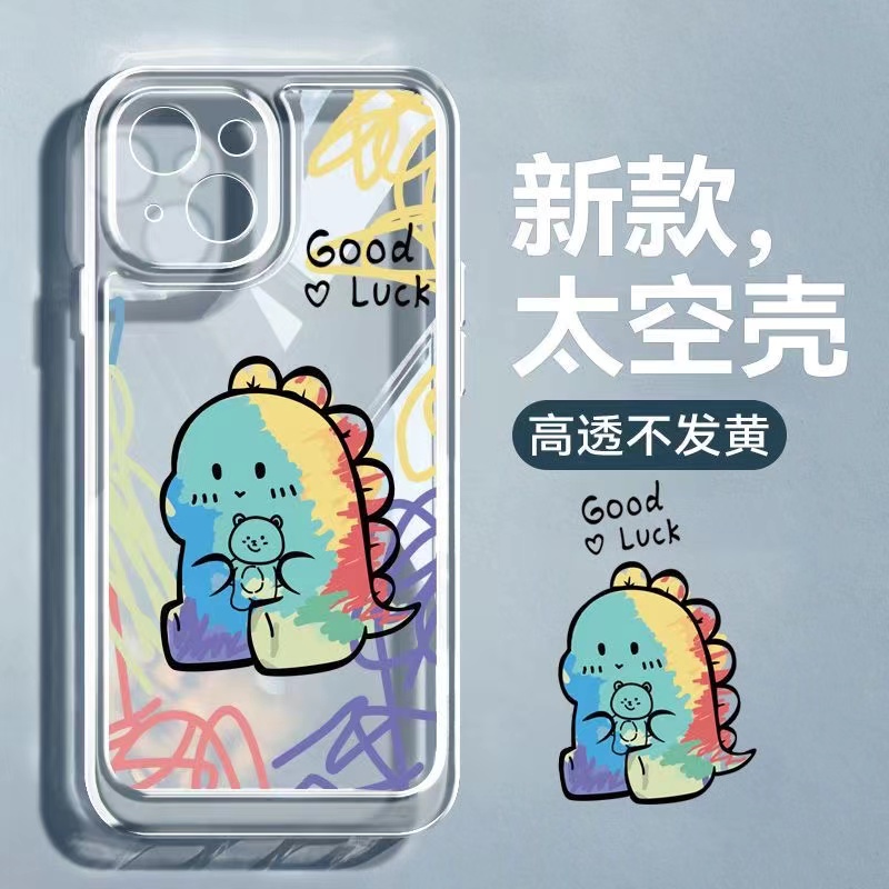 Ốp Điện Thoại Trong Suốt Hình Khủng Long Cho iphone 11 13 7 8 Plus 12 13Pro Max X XS Max 7 8 SE 2020