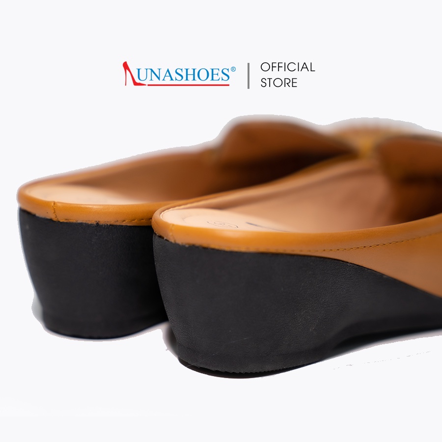 Sục nữ 3p LUNASHOES 32502 giày da bò thật chất lượng cao bảo hành 2 năm 1 đổi 1 dễ phối đồ đi êm dép trung niên cho mẹ