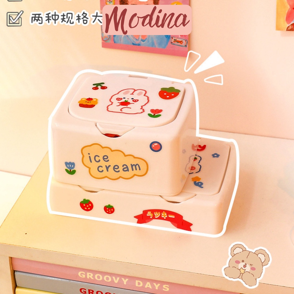 Tủ đựng đồ mini để bàn MODINA, hộp nhựa 1 ngăn, 2 ngăn đựng văn phòng phẩm trang sức