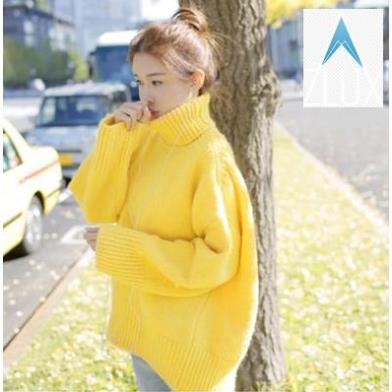 👰🤵 áo len ulzzang cao cổ dày cổ lọ gấp áo len nữ đẹp dáng rộng tay dài hồng xanh trắng đen đỏ kiểu hàn quốc 👰🤵