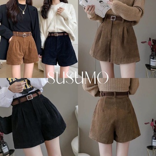 Quần short nhung tăm cạp khóa quần đùi nữ siêu hot - Q465