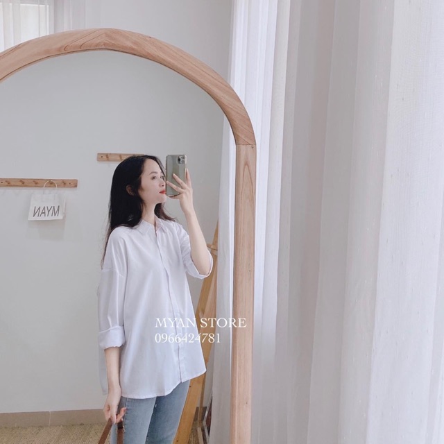 Sơ mi trắng tay dài trơn | BigBuy360 - bigbuy360.vn
