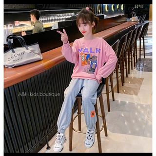 Bộ thể thao bé gái chất da cá tàu