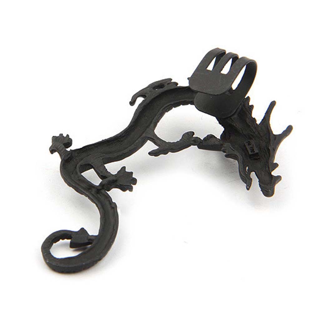 Khuyên tai kẹp vành tai trái hình rồng bằng hợp kim nhiều màu sắc thời trang cổ điển cho nam và nữ