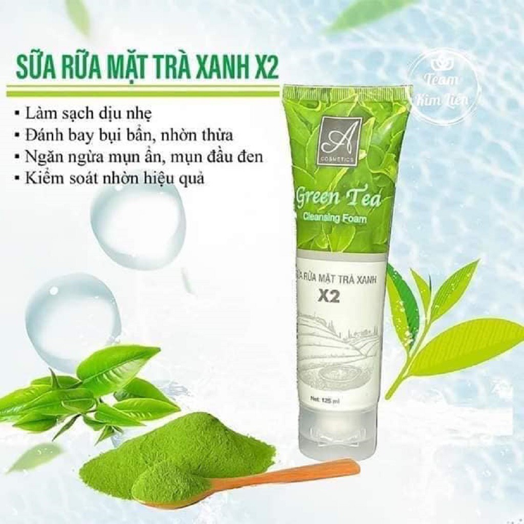 Sữa Rửa Mặt Trà Xanh ACOSMETICS, làm sạch da, diệt khuẩn, phục hồi chức nắng cho da | BigBuy360 - bigbuy360.vn