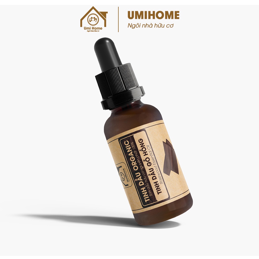 Tinh dầu thơm phòng Gỗ Hồng hữu cơ UMIHOME nguyên chất 10ml