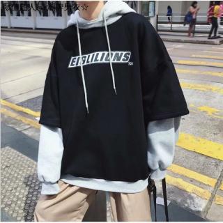 Áo thun dài tay có mũ trùm cá tính dành cho nam và nữ