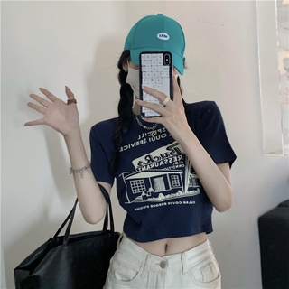 Áo Thun Nữ Tay Ngắn In Hình Thời Trang Hàn Quốc