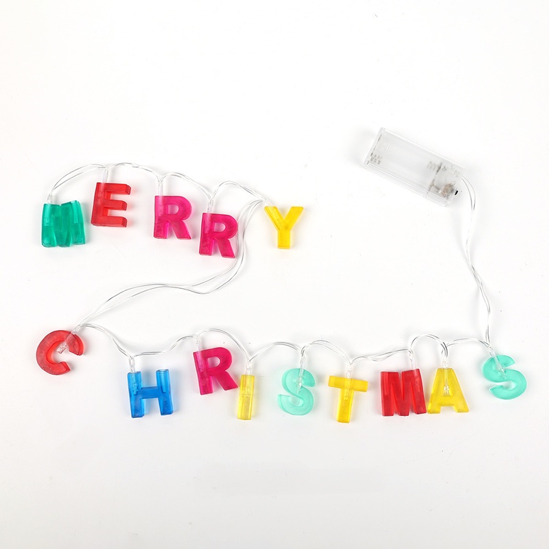 Dây đèn LED hình chữ Happy Birthday/ Merry Christmas trang trí tiệc