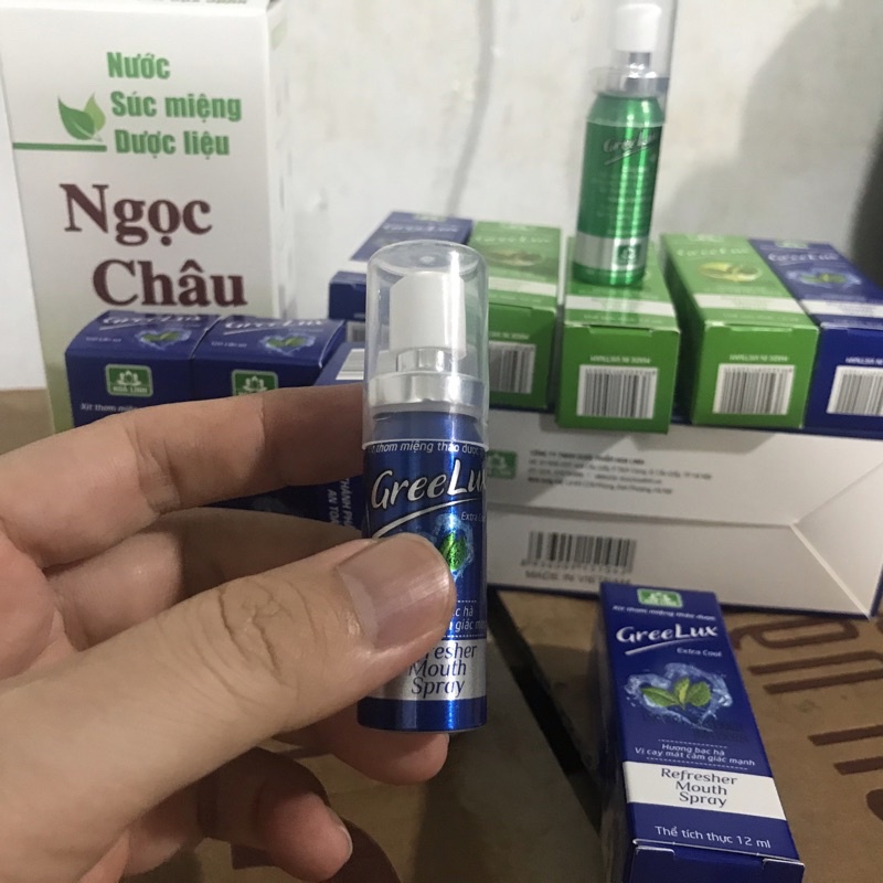 Combo 2 chai xịt thơm miệng Greelux xanh đậm mạnh mẽ