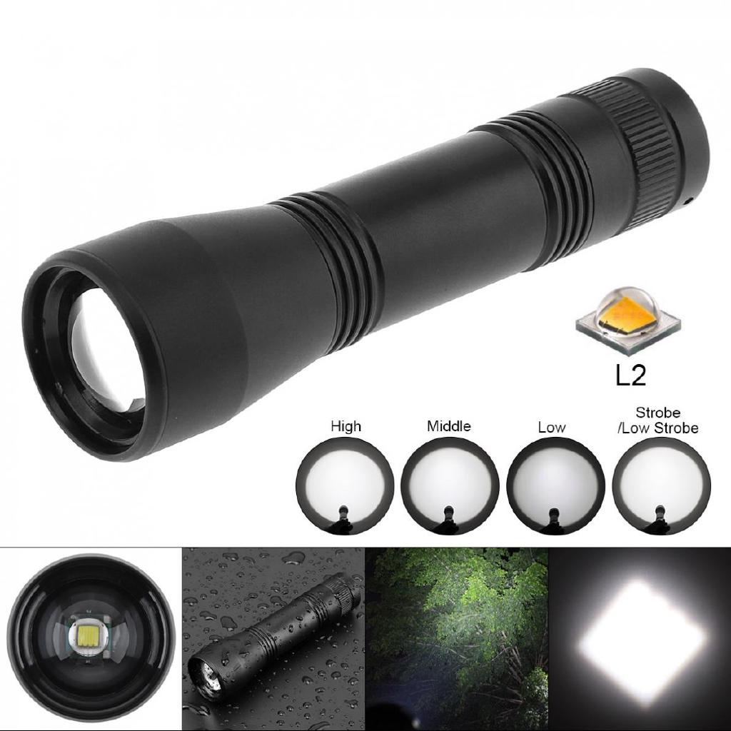 Đèn Pin Led Siêu Sáng Xml L2 1600 Lumens Chất Liệu Hợp Kim Nhôm