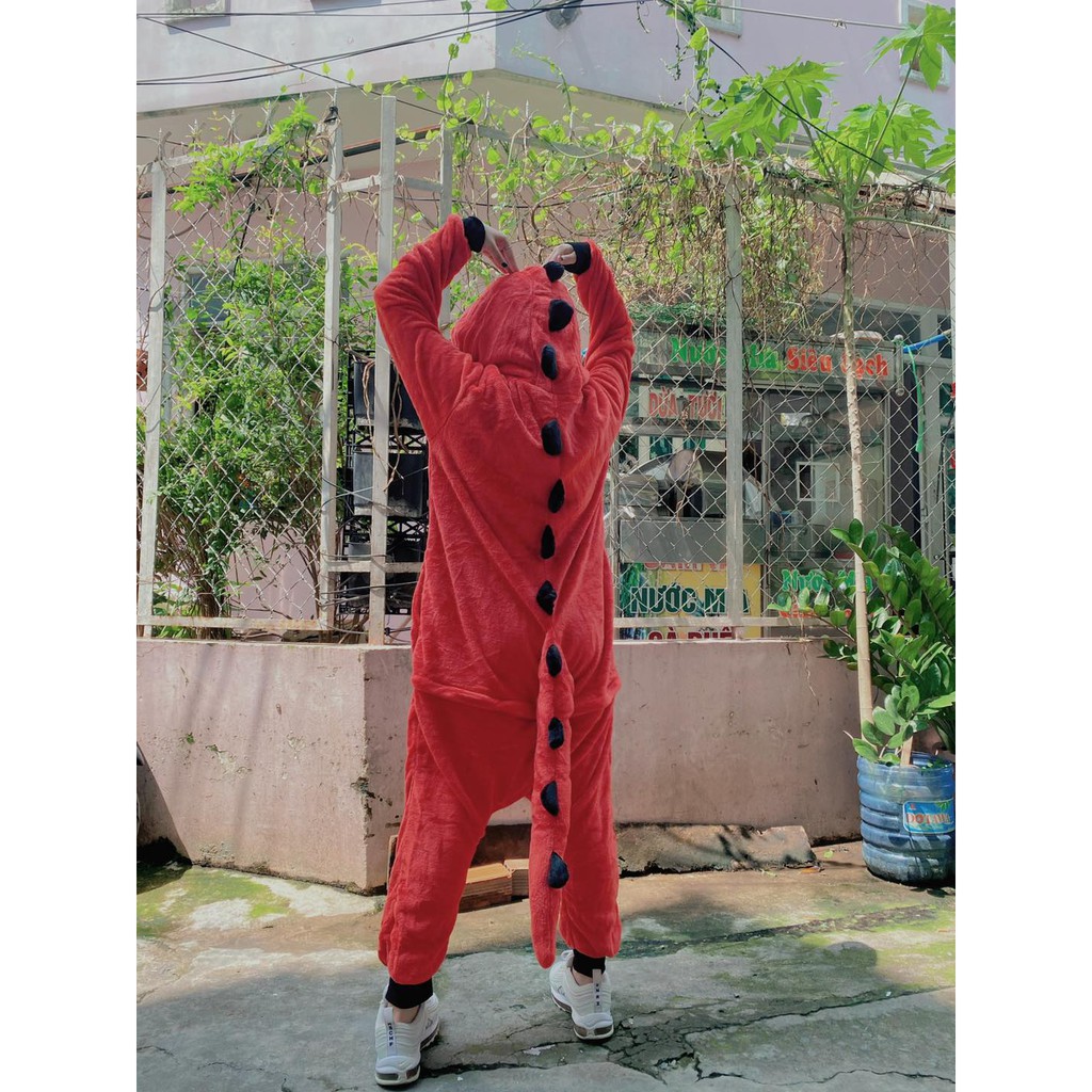 [ ẢNH THẬT ]bộ đồ thú 💥FREESHIP 💥giảm 20k khi nhập mã [ DOTHU20K1] bộ đồ ngủ thú khủng long đỏ | BigBuy360 - bigbuy360.vn