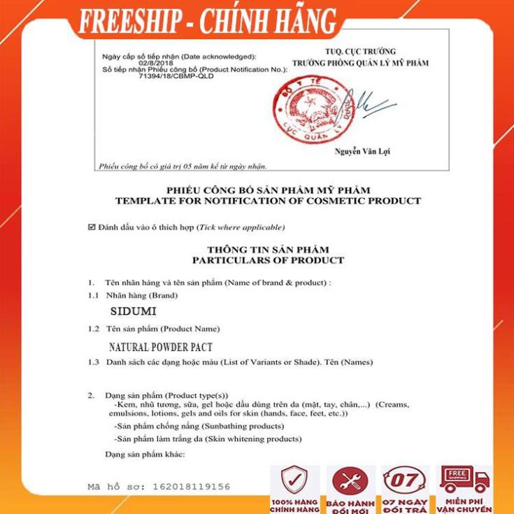 [ FreeShip - HÀNG CHÍNH HÃNG ] Phấn phủ kiềm dầu siêu mịn, siêu đẹp, siêu cao cấp/ Phấn phủ tốt sidumi hàn quốc