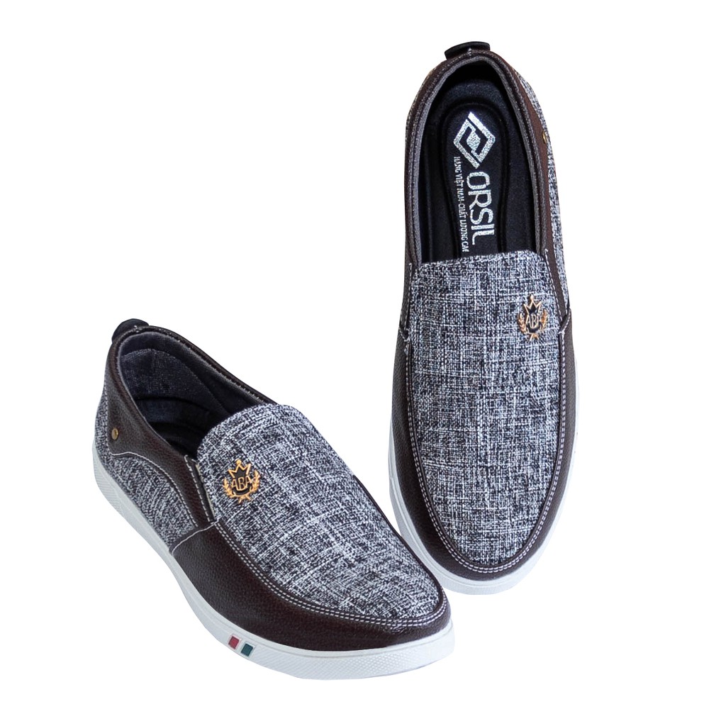 Giày lười vải jean nam ORSIL màu xám trẻ trung - MD2 | BigBuy360 - bigbuy360.vn