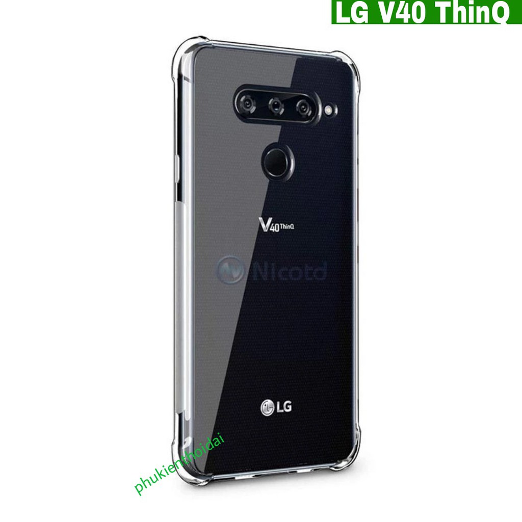 Ốp lưng LG V40 / LG V50 ThinQ / V60 ThinQ 💥Freeship💥 dẻo trong lồi 4 góc chống sốc cao cấp