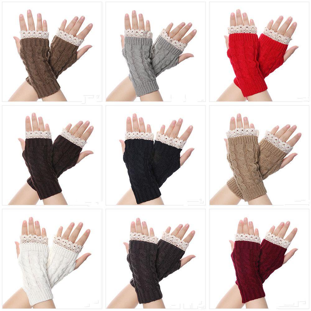 PINEVN Găng Tay Len Dài Mềm Mại Giữ Ấm Cánh Tay Cho Nữ