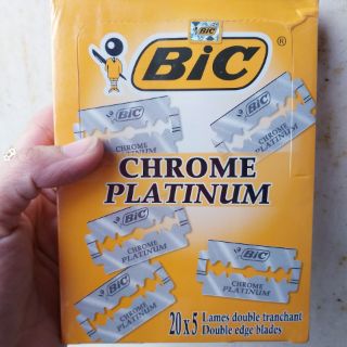 Combo 5  Hộp lưỡi lam trắng BIC (25 lưỡi)