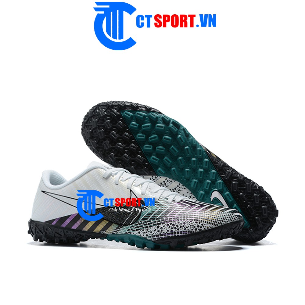 Giày đá bóng Mercurial Superfly 7 Elite MDS003 CTSPORT trắng mũi đen cao cổ TF