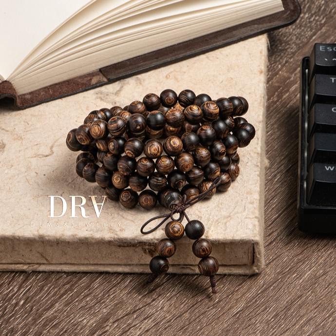 ☘ Chuỗi Vòng Tay Trầm Hương Sánh Chìm 108 hạt (8mm) ☘ Thu Hút May Mắn Bình An ☘ | BigBuy360 - bigbuy360.vn