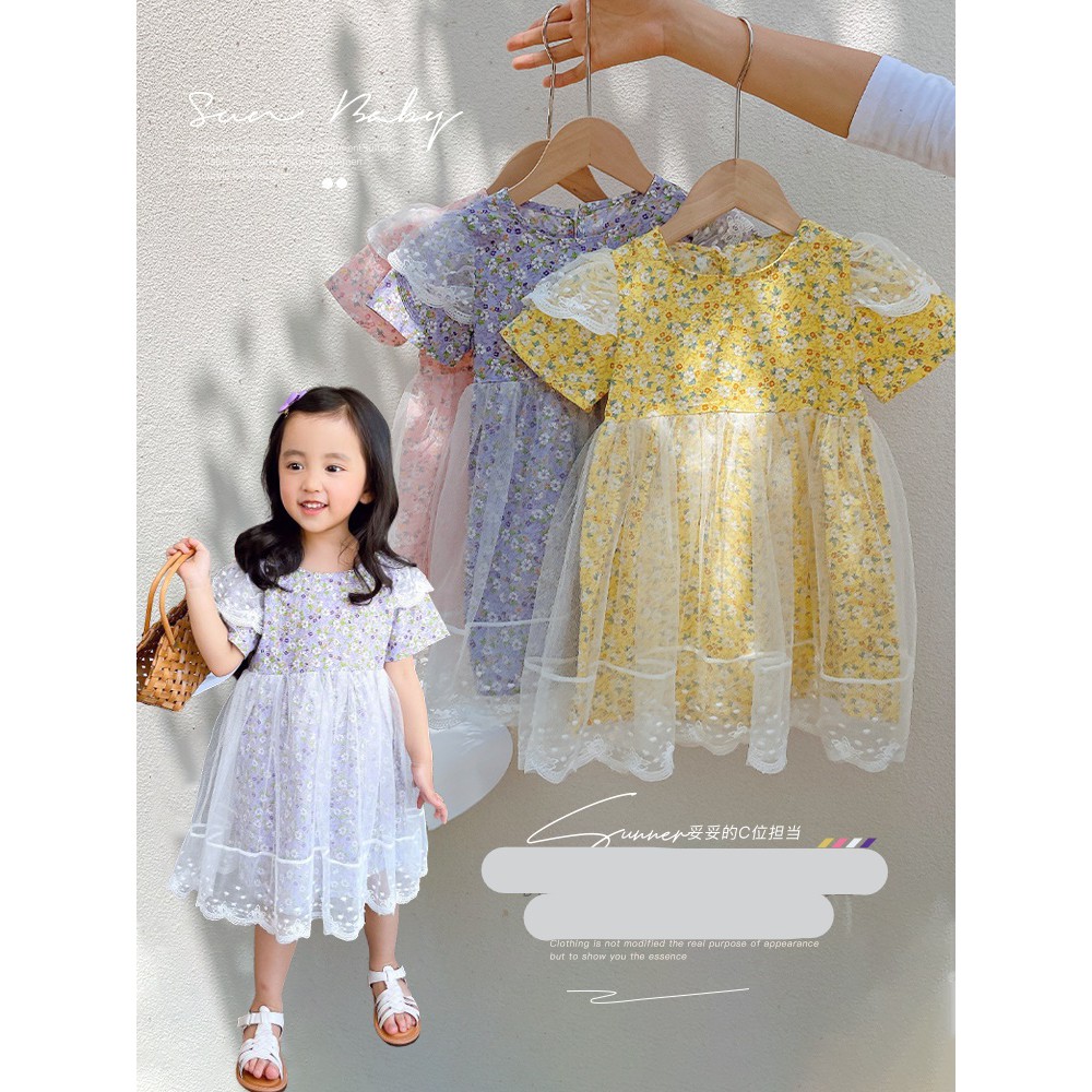 Order - Váy đầm công chúa bé gái hoa vintage style Hàn Quốc hàng Quảng Châu cao cấp - Bé 1-7 tuổi OVBG5