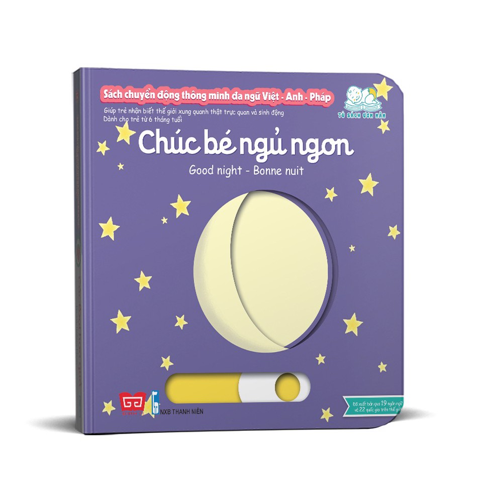 Sách - Chúc bé ngủ ngon (chuyển động thông minh đa ngữ Việt - Anh - Pháp) Gigabook