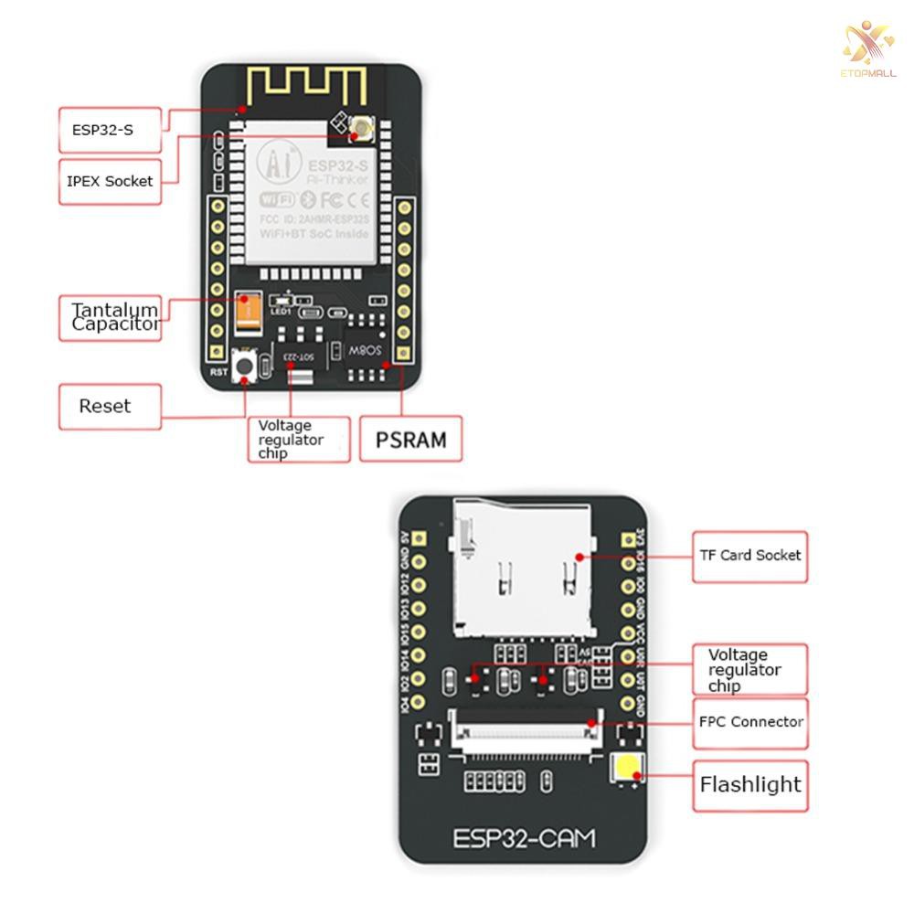 Mô đun điều khiển máy ảnh kết nối Wifi ESP32 CAM chất lượng cao