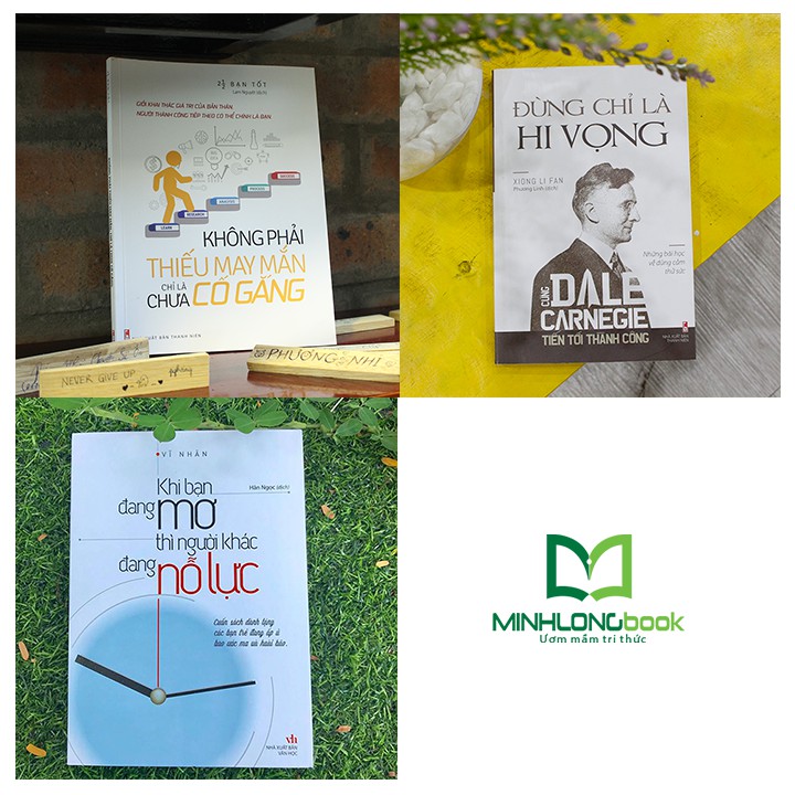 Sách: Combo 3 Cuốn: Khi Bạn Đang Mơ(TB) + Đừng Chỉ Là Hi Vọng + Không Phải Thiếu May Mắn Chỉ Là Chưa Cố Gắng(TB)