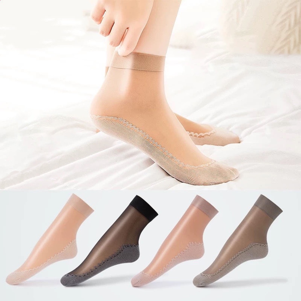 Vớ Cotton Ren Mỏng Thoáng Khí Thời Trang Mùa Hè Quyến Rũ Cho Nữ