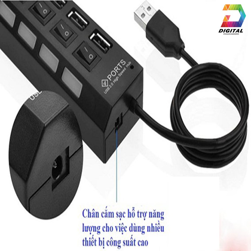 Hub USB 7 Port Có Công Tắc