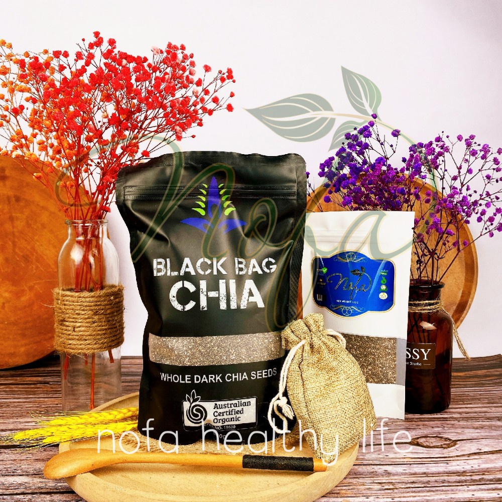 Hạt Chia Úc Organic Chia Seeds Túi Đen 500gr (Hàng Chuẩn)