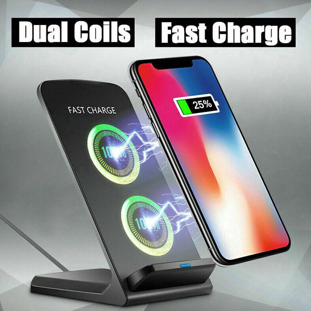 Đế Sạc Nhanh Không Dây 15w Qi Cho Iphone 8 Xs 11 Plus Max Xr Pro X I9Y2
