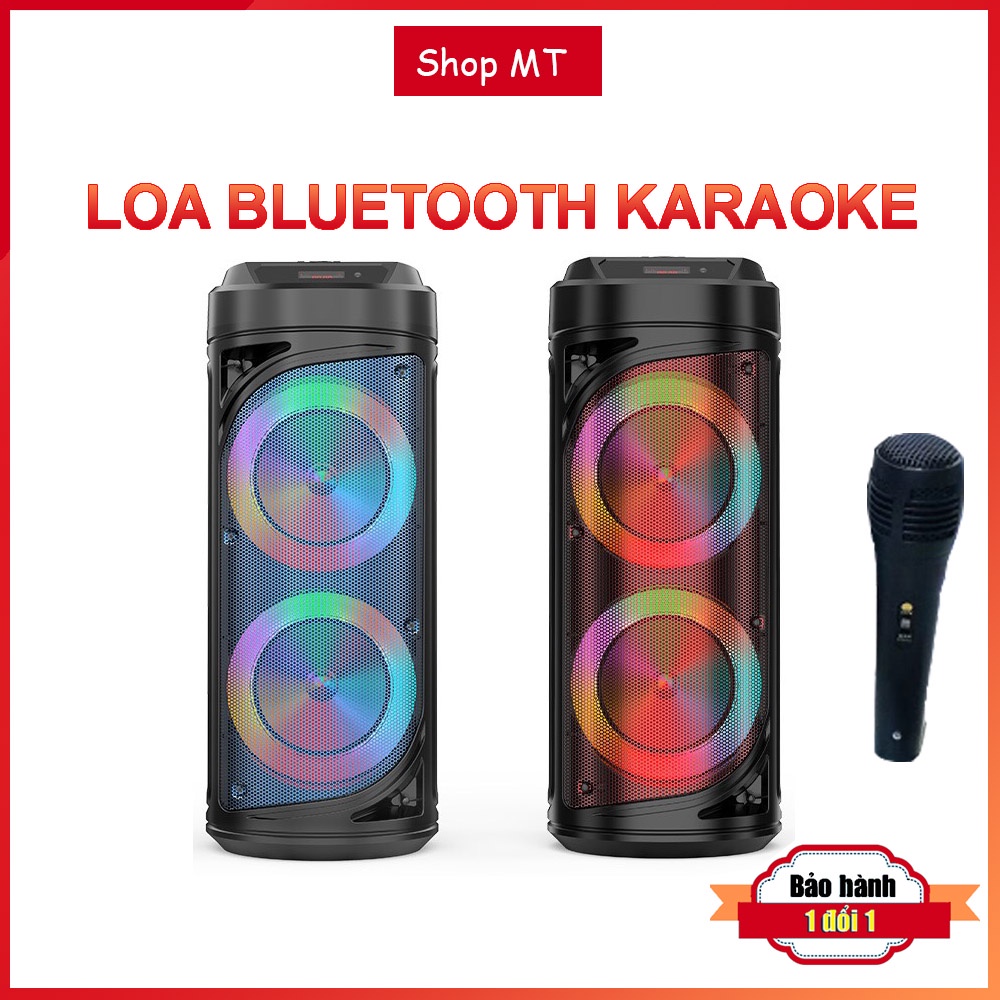 Loa bluetooth karaoke mini công suất lớn không dây có mic âm thanh siêu hay bass khỏe Bảo hành 1 đổi 1 mới nhất 2021