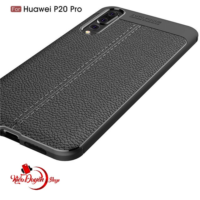 Ốp lưng Huawei P20 Pro dẻo vân da cao cấp