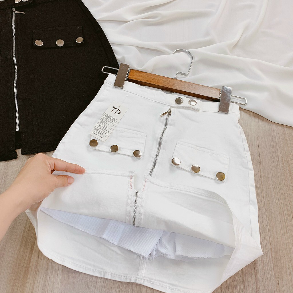 [SIÊU HOT] Váy kaki chữ A phối dây kéo giữa UK2710202