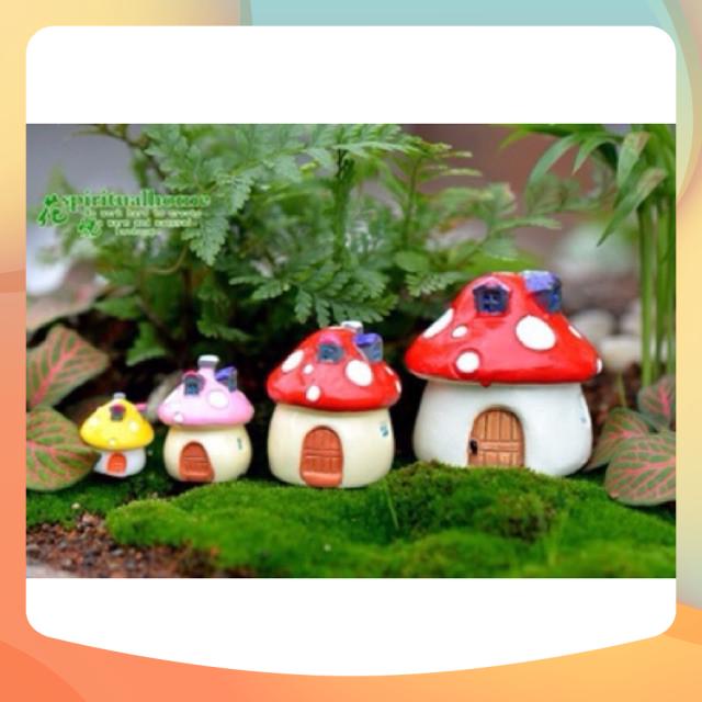 Nhà Nắm Mini  Phụ kiện trang trí tiểu cảnh sen đá - terrarium