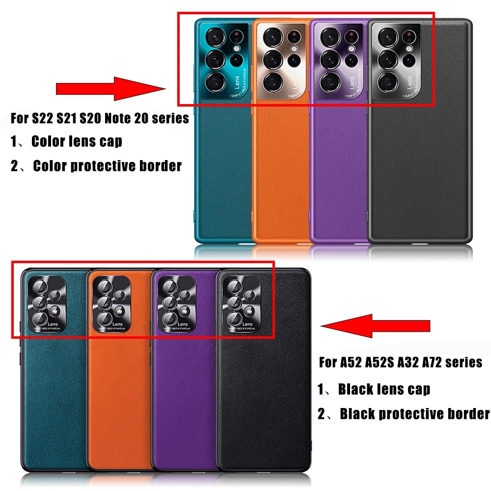 Ốp Điện Thoại Nhôm Sang Trọng Bảo Vệ Camera Cho Samsung Galaxy S21 S22 Ultra S20 Plus S21 FE S21+ S22+ S20+ Note 20