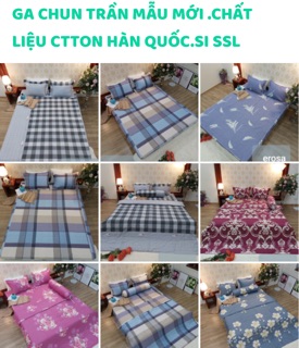 Bộ ga 2 vỏ gối cotton (1,6m x2m )