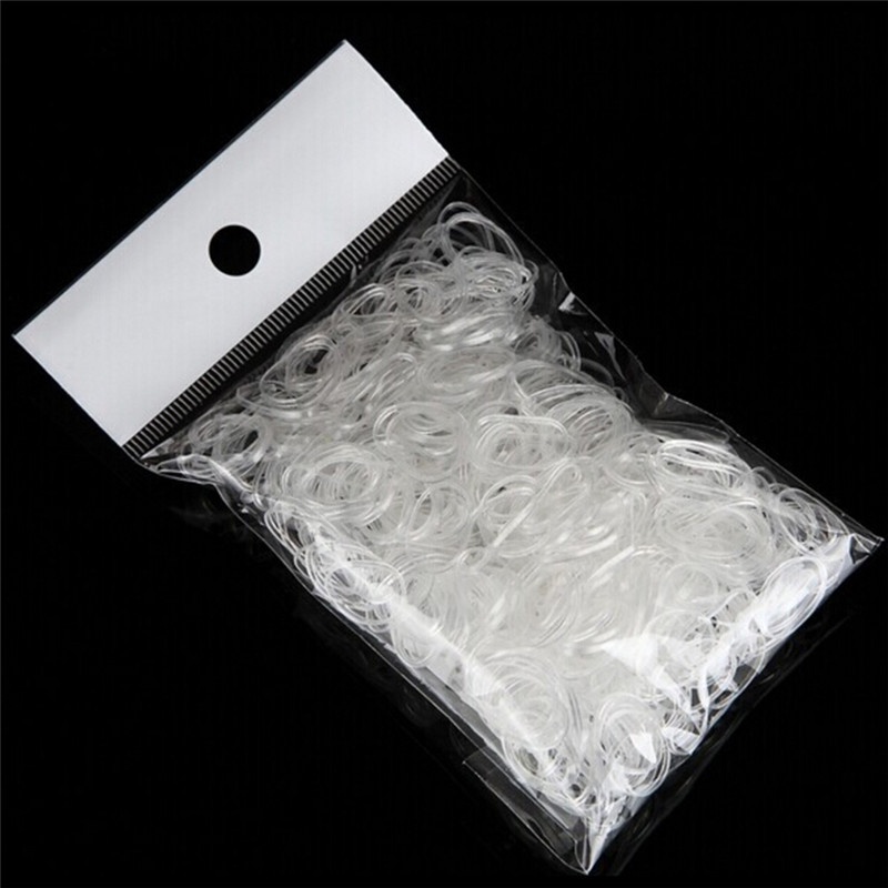 (Hàng Mới Về) Set 300 Dây Buộc Tóc Cao Su Co Giãn Tiện Lợi